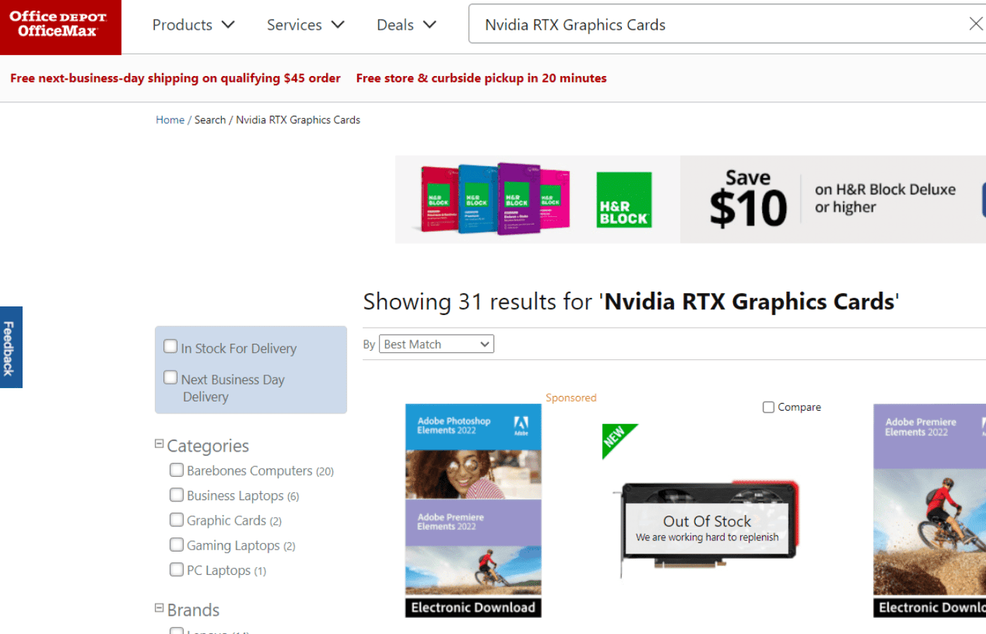 Does Office Depot Sell Graphics Cards