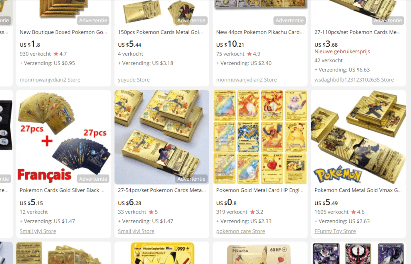 are golden pokemon cards real